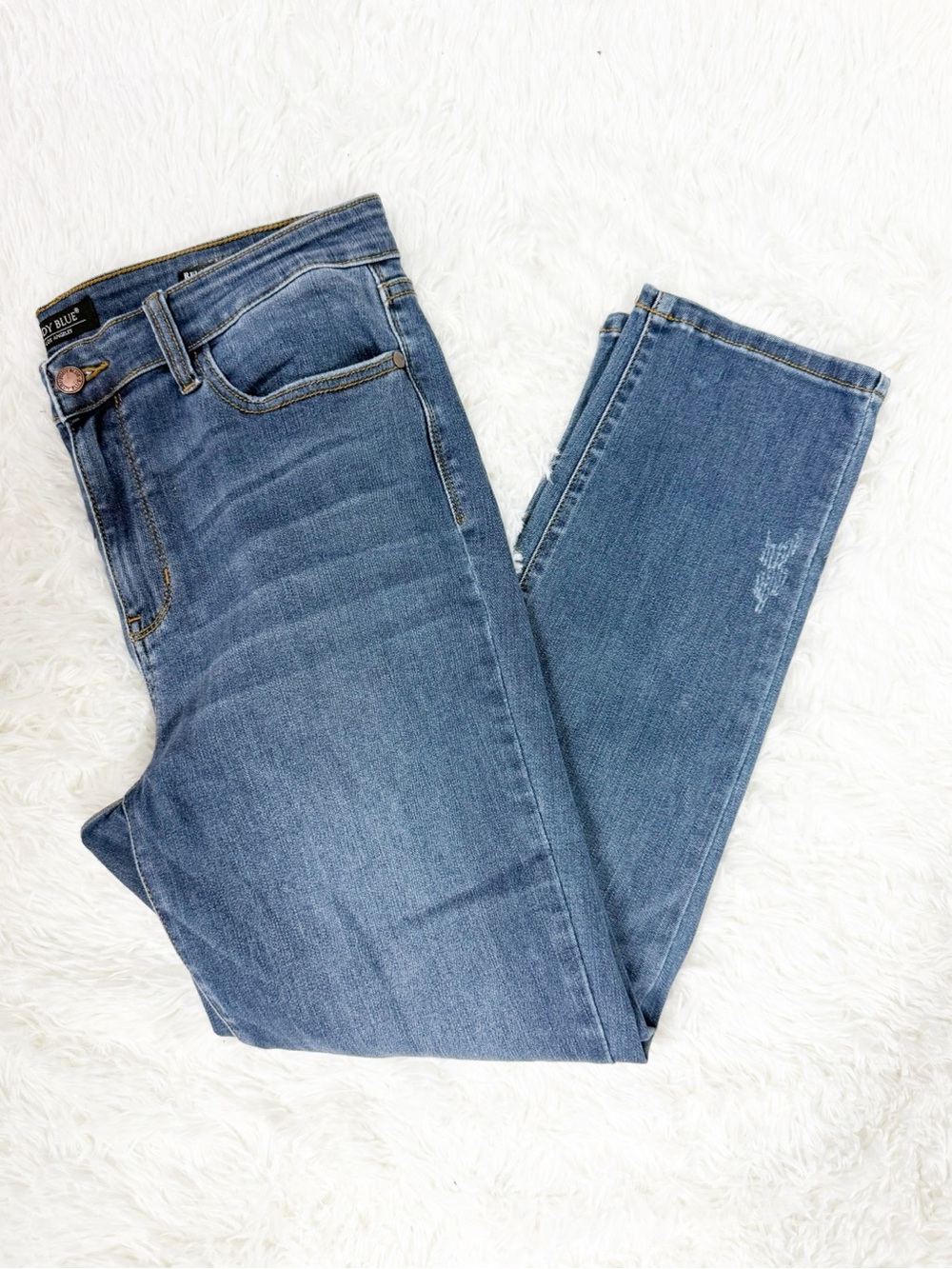Judy Blue Relaxed Fit Jeans Size 13/31 Short Dark Wash Stretch Denim